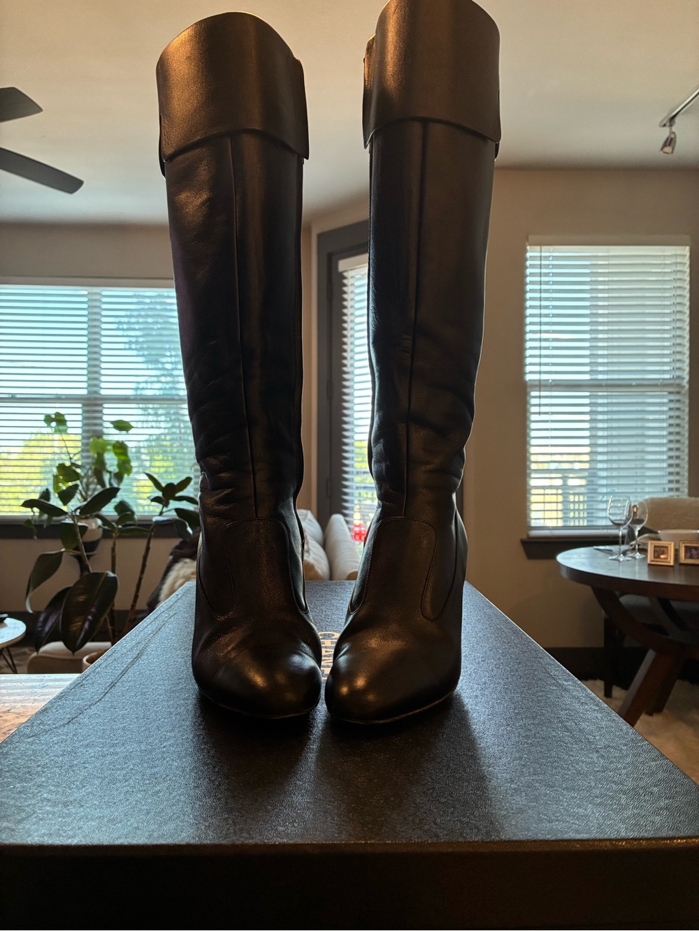 Chanel High Boots With Fold Over At The Top - Picture 4 of 11